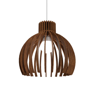 Buy imbuia Stecche di Legno Outdoor (Damp) Pendant by Accord Lighting