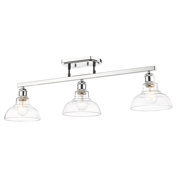 Carver Outdoor (Damp) Semi-Flush Mount Rail Mounted Ceiling Light by Golden