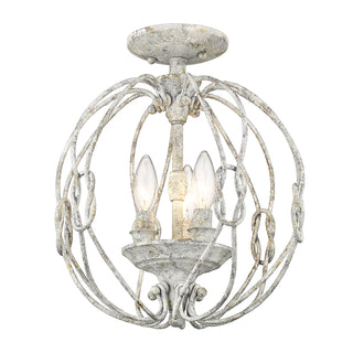 Antoinette Outdoor (Damp) Semi-Flush Mount Ceiling Light by Golden
