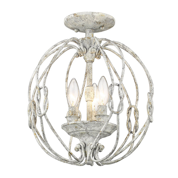 Antoinette Outdoor (Damp) Semi Flush Mount Light by Golden