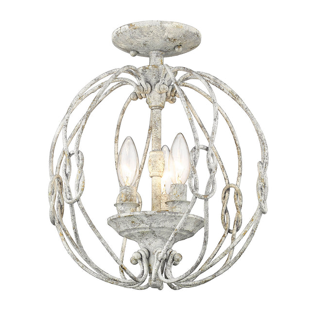 Antoinette Outdoor (Damp) Semi Flush Mount Light by Golden