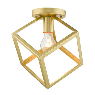 Buy olympic-gold-with-olympic-gold-glass Cassio Outdoor (Damp) Flush Mount Ceiling Light by Golden