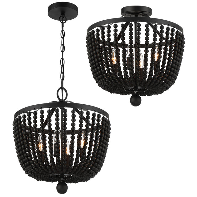 Rylee Outdoor (Damp) Semi-Flush Mount Ceiling Light by Crystorama