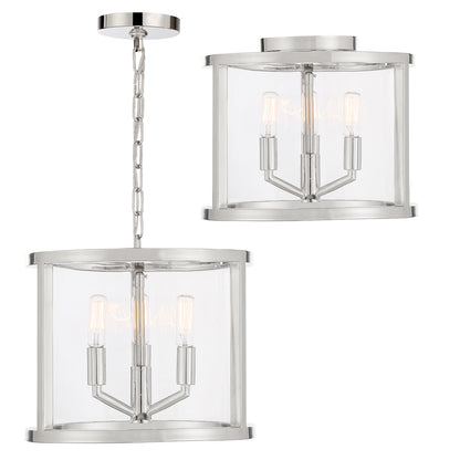 Devon Semi-Flush Mount Ceiling Light by Crystorama