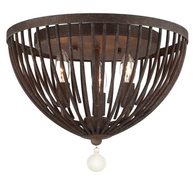 Duval Outdoor (Damp) Flush Mount Ceiling Light by Crystorama