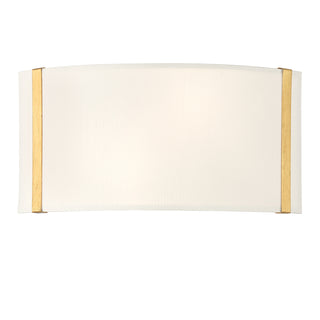 Buy antique-gold-and-white-shade Fulton Wall Sconce by Crystorama
