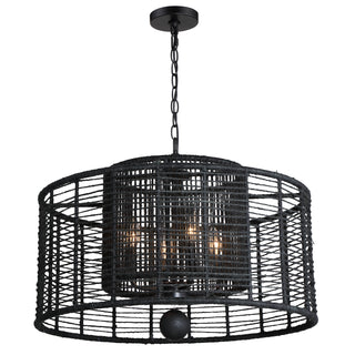 Buy matte-black Jayna Outdoor (Damp) Chandelier by Crystorama