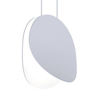 Buy dove-gray-with-dove-gray-aluminum-glass Malibu Discs Outdoor (Damp) Pendant by Sonneman