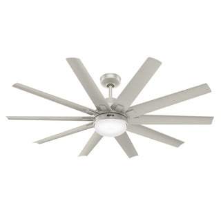 Overton Outdoor (Damp) Hugger Ceiling Fan with Light by Hunter
