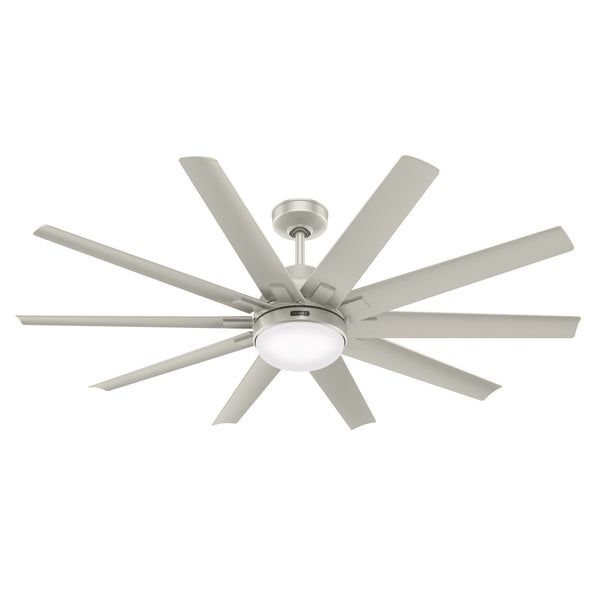 Overton Outdoor (Damp) Hugger Ceiling Fan with Light by Hunter