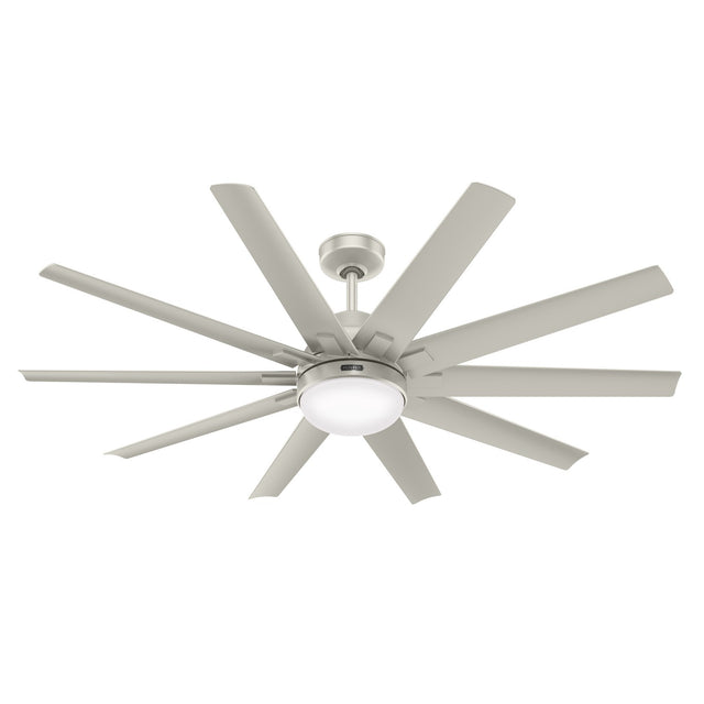 Overton Outdoor (Damp) Hugger Ceiling Fan with Light by Hunter