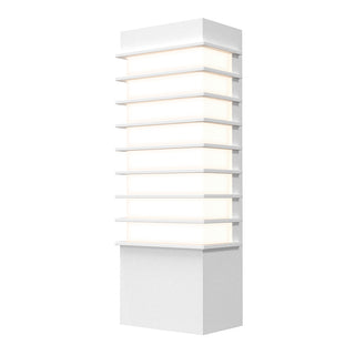 Buy textured-white-with-white-optical-acrylic-glass-and-opal-shade Tawa Outdoor (Wet) Sconce by Sonneman