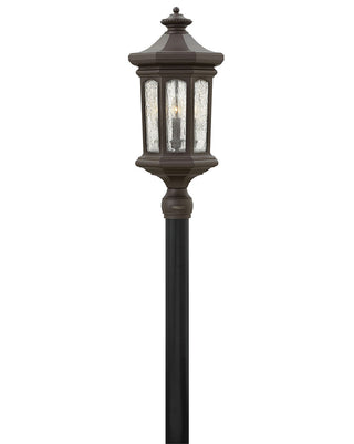 Buy oil-rubbed-bronze-with-clear-seedy-glass-and-clear-seedy-shade Raley Outdoor (Wet) Post Lantern by Hinkley