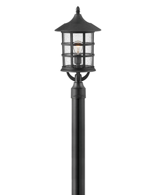 Buy textured-black-with-clear-seedy-glass-and-clear-seedy-shade Freeport Elements Outdoor (Wet) Post Lantern by Hinkley