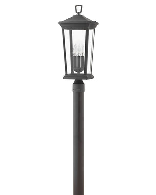 Buy museum-black-with-clear-glass-and-clear-shade Bromley Outdoor (Wet) Post Lantern by Hinkley