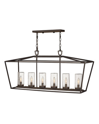 Buy oil-rubbed-bronze-with-clear-seedy-glass-and-clear-seedy-shade Alford Place Outdoor (Wet) Chandelier by Hinkley