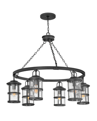 Buy black-with-clear-seedy-glass-and-clear-seedy-shade Lakehouse Outdoor (Wet) Chandelier by Hinkley