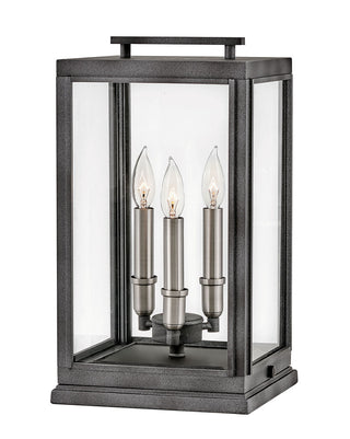 Buy aged-zinc-with-clear-glass-and-clear-shade Sutcliffe Outdoor (Wet) Post Lanterns by Hinkley