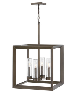 Buy warm-bronze-with-clear-seedy-glass-and-clear-seedy-shade Rhodes Outdoor (Wet) Chandelier by Hinkley