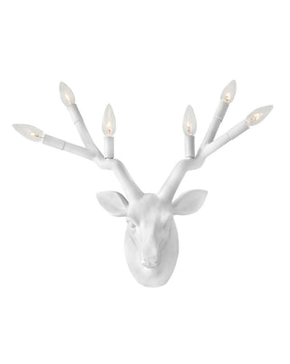 Buy chalk-white Stag Sconce by Hinkley