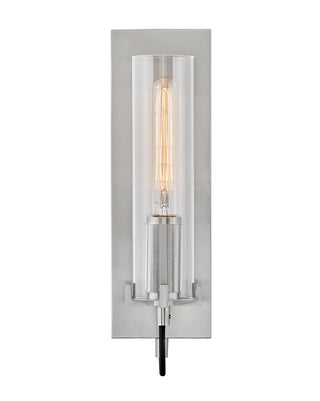 Buy brushed-nickel-with-clear-glass-and-clear-shade Ryden Sconce by Hinkley