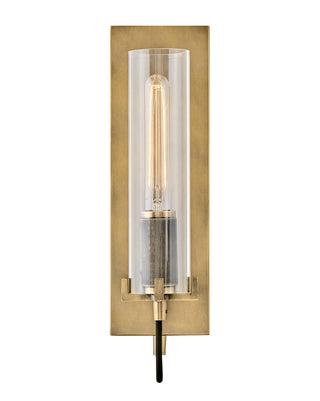 Buy heritage-brass-with-clear-glass-and-clear-shade Ryden Sconce by Hinkley