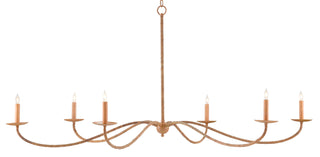 Buy saddle-tan-natural Saxon Collection Chandelier by Currey and Company
