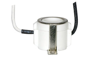 Satco Fixture Accents/Parts Porcelain E11 Halogen Socket W/Screw Mount Accents