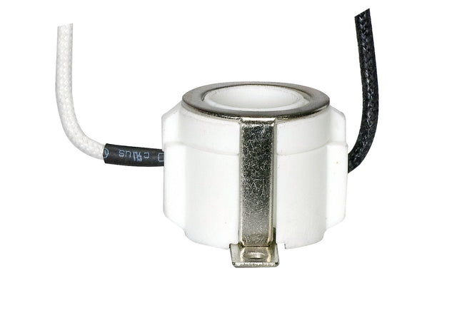 Satco Fixture Accents/Parts Porcelain E11 Halogen Socket W/Screw Mount Accents