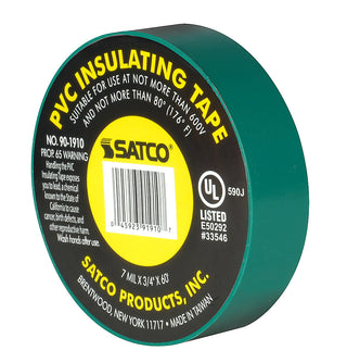 Buy green Satco Fixture Accents/Parts Elec Tape 60 Ft. 3/4&quot; Accents