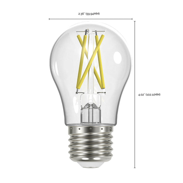 Satco 8W A19 LED Filament Bulb, E26 Medium, 3000K, Wet Rated – Lighting ...