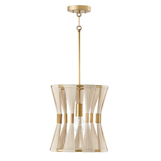 Buy bleached-natural-rope-and-patinaed-brass Bianca Pendant by Capital Lighting