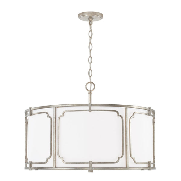 Four Light Pendant from the Merrick Collection in Antique Silver Finish by Capital Lighting (Clearance Display, Final Sale)