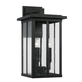 Three Light Outdoor Wall Lantern from the Barrett Collection in Black Finish by Capital Lighting (Clearance Display, Final Sale)