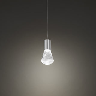 Buy satin-nickel-and-clear-shade Plum Pendant by Modern Forms