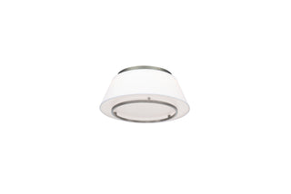 Buy brushed-nickel-and-white-shade Hailey Semi-Flush Mount Ceiling Light by W.A.C. Lighting