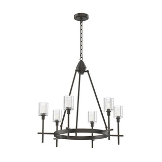 Buy ribbed-crystal-urban-bronze Salita Chandelier by Alora