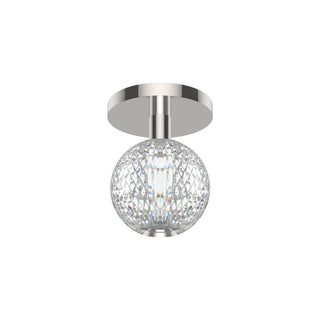 Buy polished-nickel-with-clear-carved-acrylic-glass-and-clear-textured-shade Marni Flush Mount Ceiling Light by Alora
