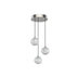 Polished Nickel with Clear Carved Acrylic Glass and Clear Textured Shade