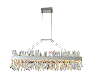Buy polished-chrome-and-clear-shade Glacier Linear Pendant by Allegri