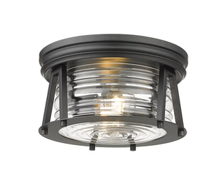 Buy matte-black Cape Harbor Outdoor (Damp) Flush Mount Ceiling Light by Z-Lite