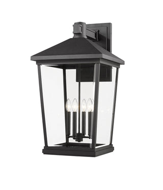 Buy black-with-clear-beveled-glass-and-clear-shade Beacon Outdoor (Wet) Wall Lantern by Z-Lite