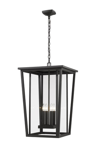 Buy black-with-clear-glass-and-clear-shade Seoul Outdoor (Damp) Hanging Lanterns by Z-Lite