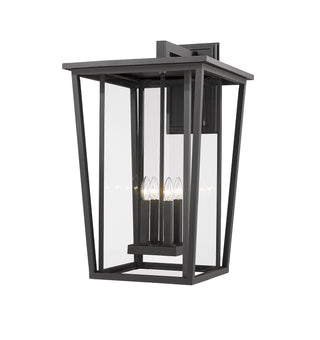 Buy black-with-clear-glass-and-clear-shade Seoul Outdoor (Wet) Wall Lantern by Z-Lite