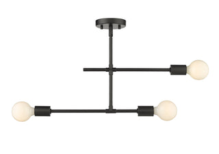 Buy matte-black Modernist Outdoor (Damp) Semi-Flush Mount Ceiling Light by Z-Lite