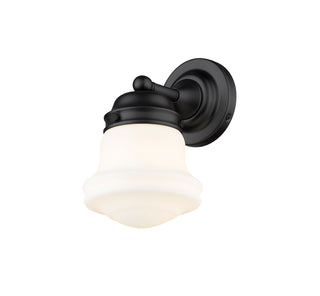 Buy matte-black-with-matte-opal-glass-and-opal-shade Vaughn Outdoor (Damp) Sconce by Z-Lite