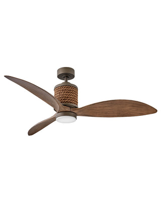 Buy metallic-matte-bronze-finish-with-walnut-blades Marin Outdoor (Damp) Ceiling Fan with Light by Hinkley
