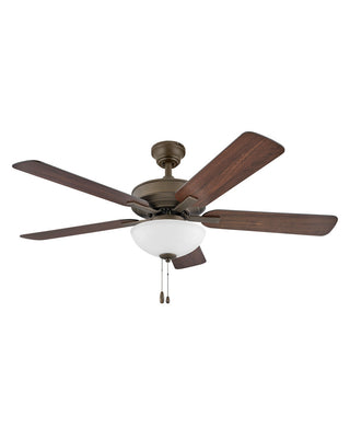 Buy metallic-matte-bronze-finish-with-metallic-matte-bronze-and-reversible-walnut-blades Metro Illuminated Ceiling Fan with Light by Hinkley