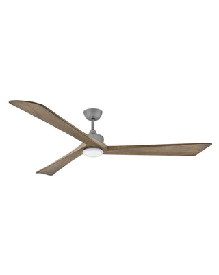 Buy graphite-finish-with-driftwood-blades Sculpt Outdoor (Damp) Ceiling Fan with Light by Hinkley
