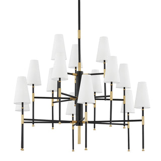 Buy aged-old-bronze-with-white-glass-and-white-shade Bowery Outdoor (Damp) Chandelier by Hudson Valley
